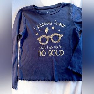 Girls Size 8 Harry Potter Ruffled Hem Long sleeve shirt